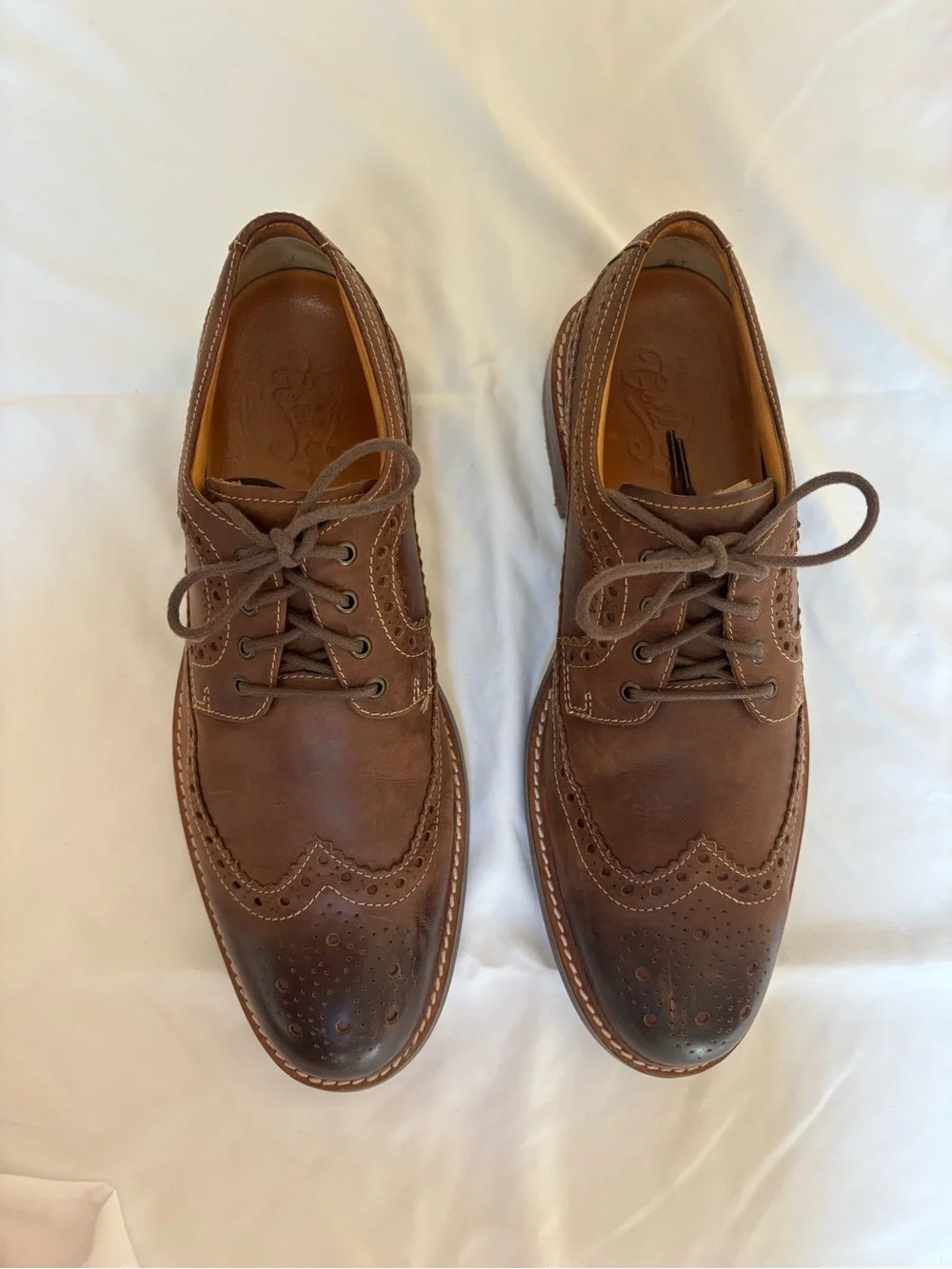 Sperry Gold Cup - Brown Wingtip Brogue Leather Dress Shoes - Men’s US Size 10.5M